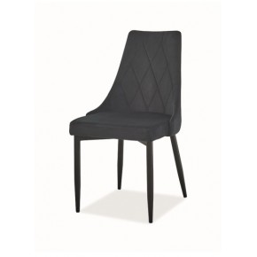 Стул SIGNAL TRIX B Velvet Bluvel 19 черный/черный мат